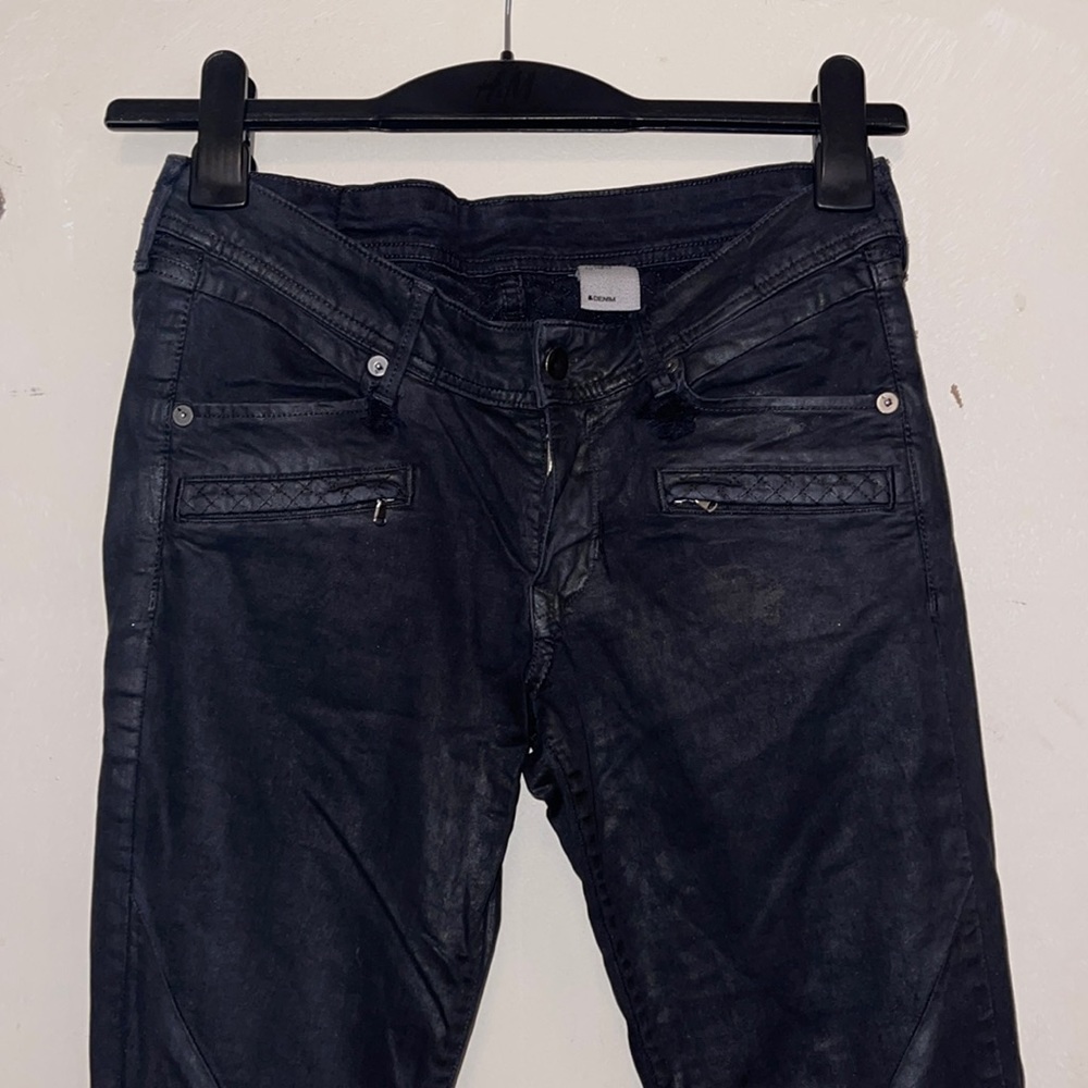 H&M Black Wax Denim
